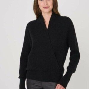 Repeat Cashmere Wrap Cashmere Sweater Black Size XXS